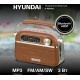 Радиоприемник HYUNDAI H-PSR200 дерево коричневое/серебро