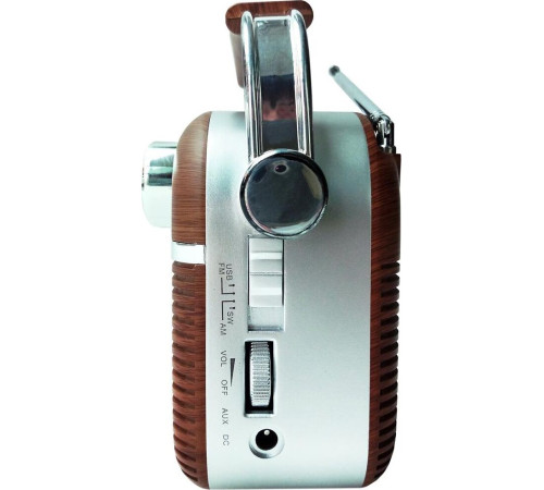 Радиоприемник HYUNDAI H-PSR200 дерево коричневое/серебро