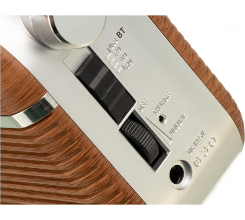 Радиоприемник HYUNDAI H-PSR200 дерево коричневое/серебро