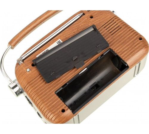 Радиоприемник HYUNDAI H-PSR200 дерево коричневое/серебро