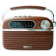 Радиоприемник HYUNDAI H-PSR200 дерево коричневое/серебро