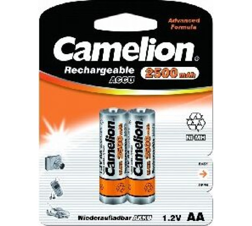 CAMELION (6107) AA-2500mAh Ni-Mh BL-2 (NH-AA2500BP2, аккумулятор,1.2В)