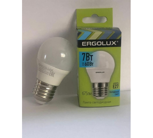 ERGOLUX (12145) LED-G45-7W-E27-4K