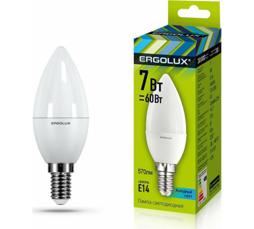 ERGOLUX (12135) LED-C35-7W-E14-4K