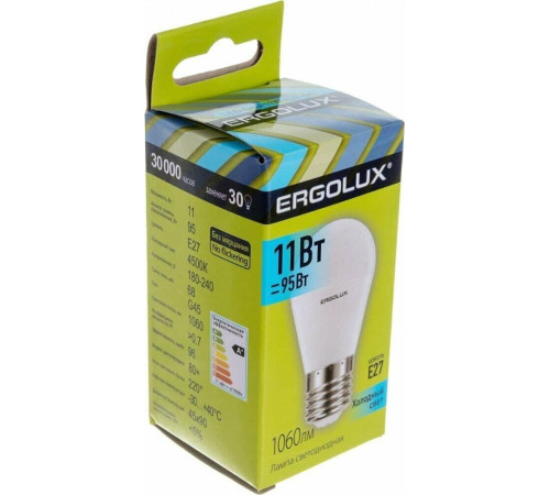 ERGOLUX (13177) LED-G45-9W-E27-4K