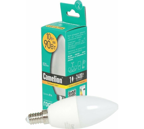 CAMELION (13559) LED10-C35/830/E14/10Вт/3000K