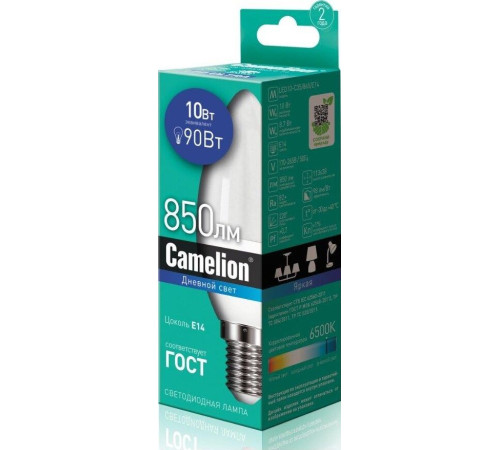 CAMELION (13563) LED10-C35/865/E14/6500К