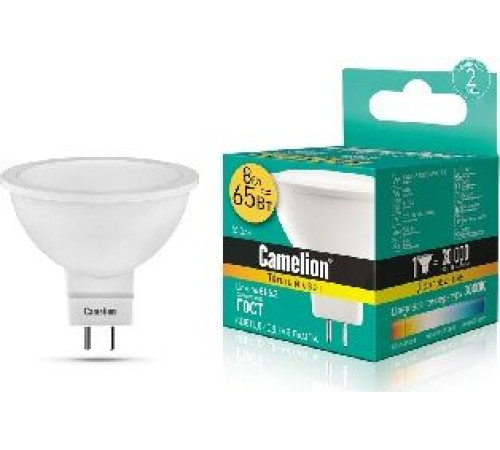 CAMELION (12871) LED8-S108/830/GU5.3/8Вт