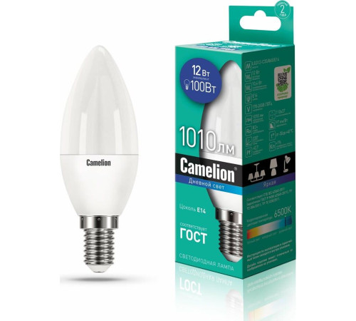 CAMELION (13691) LED12-C35/865/E14/12Вт/6500К
