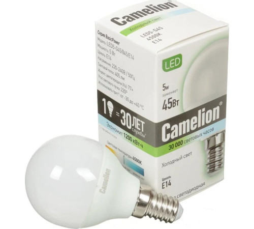 CAMELION (12029) LED5-G45/845/E14/4500К