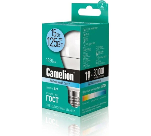 CAMELION (12186) LED15-A60/845/E27