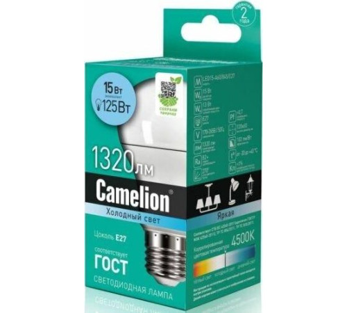 CAMELION (12186) LED15-A60/845/E27