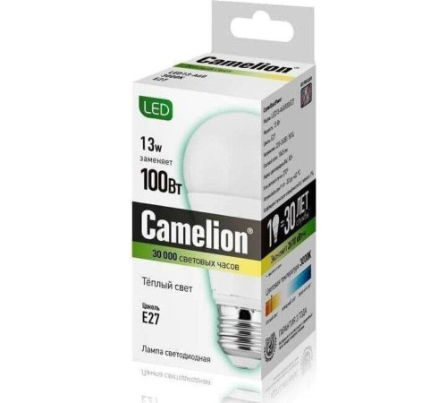 CAMELION (12045) LED13-A60/830/E27/13Вт/3000K