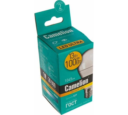 CAMELION (12045) LED13-A60/830/E27/13Вт/3000K