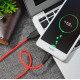 HOCO (6957531071396) X21 USB (m)-microUSB (m) 1.0м - черный/красный