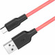 HOCO (6957531071396) X21 USB (m)-microUSB (m) 1.0м - черный/красный