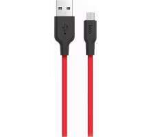 HOCO (6957531071396) X21 USB (m)-microUSB (m) 1.0м - черный/красный