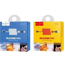 HOCO (6957531071365) X21 USB (m) - 8 Pin (m) 1.0m - белый/черный