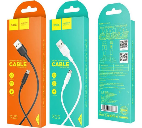Кабель HOCO (6957531080138) X25 USB (m)-microUSB (m) 1.0м - белый