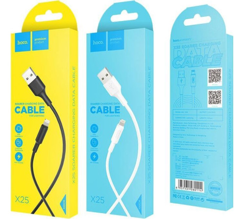 HOCO (6957531080107) X25 USB (m) - 8 Pin (m) 1.0m - черный