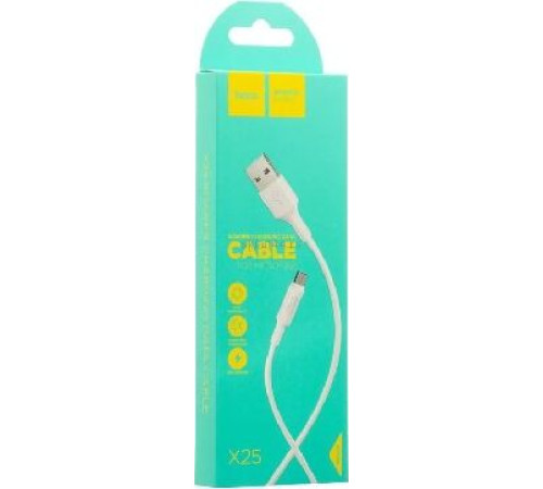 HOCO (6957531080152) X25 USB (m) - TYPE-C (m) 1m - силикон белый