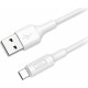 HOCO (6957531080152) X25 USB (m) - TYPE-C (m) 1m - силикон белый