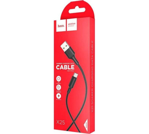 HOCO (6957531080152) X25 USB (m) - TYPE-C (m) 1m - силикон белый