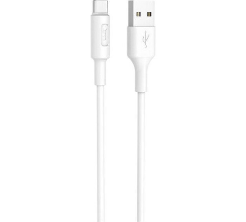 HOCO (6957531080152) X25 USB (m) - TYPE-C (m) 1m - силикон белый