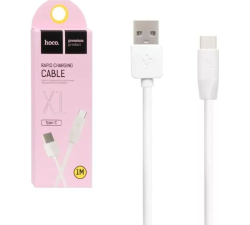 HOCO (6957531032045) X1 USB (m)-Type-C (m) 1.0м - белый
