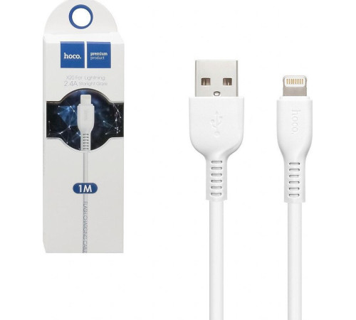 HOCO (6957531068815) X20 USB (m) - 8 Pin (m) 1.0m - белый