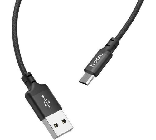 HOCO (6957531062844) X14 USB (m)-microUSB (m) 1.0м - черный