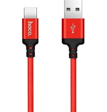 HOCO (6957531062875) X14 USB (m)-Type-C (m) 1.0м - красный/черный
