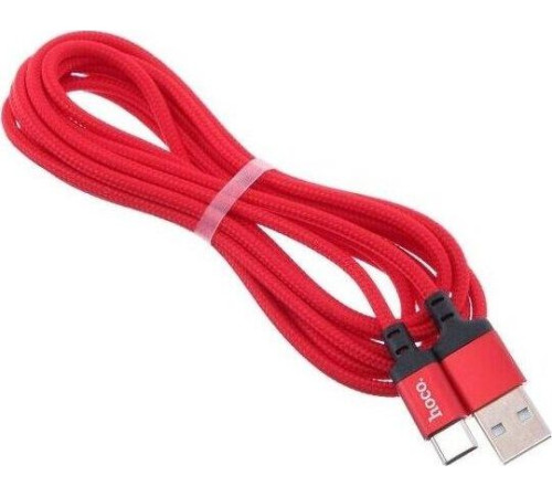 HOCO (6957531062875) X14 USB (m)-Type-C (m) 1.0м - красный/черный