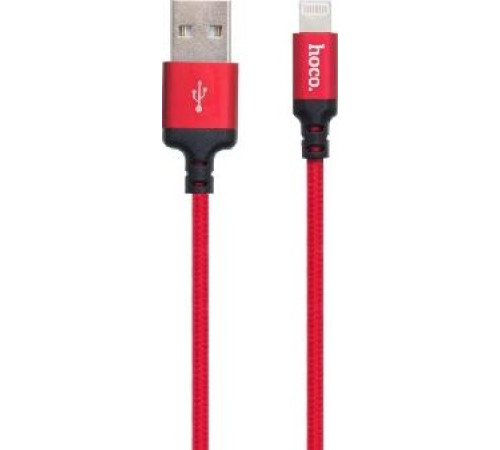 HOCO (6957531062837) X14 USB (m) - 8 Pin (m) 1.0m - красный/черный