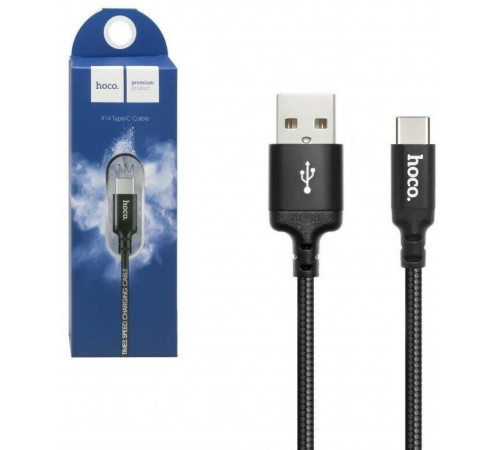 HOCO (6957531062868) X14 USB (m)-Type-C (m) 1.0м - черный