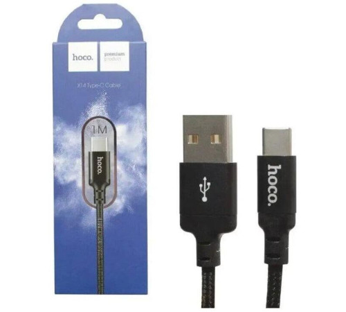 HOCO (6957531062868) X14 USB (m)-Type-C (m) 1.0м - черный