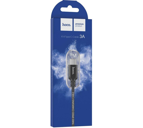 HOCO (6957531062868) X14 USB (m)-Type-C (m) 1.0м - черный