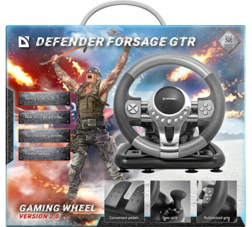 руль DEFENDER (64367) FORSAGE GTR USB