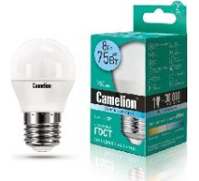 CAMELION (12394) LED8-G45/845/E27/4500К/8Вт