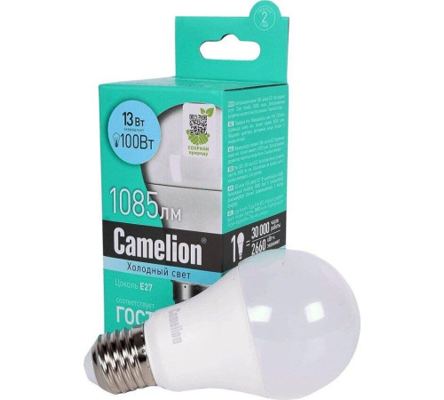 CAMELION (12046) LED13-A60/845/E27/13Вт/4500K