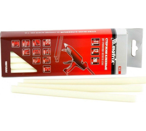 MATRIX Стержни клеевые, 11 x 200 мм, прозрачные, 12 шт. 930730