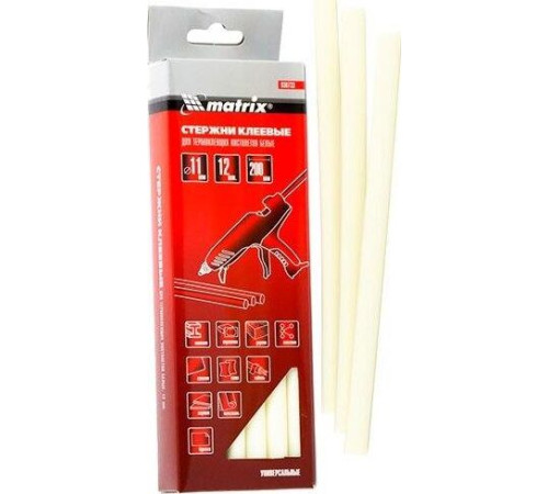 MATRIX Стержни клеевые, 11 x 200 мм, прозрачные, 12 шт. 930730