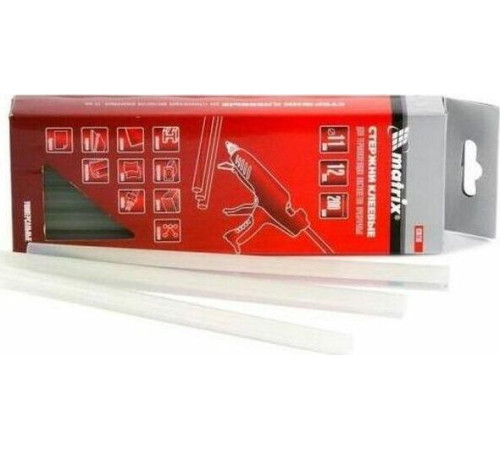 MATRIX Стержни клеевые, 11 x 200 мм, прозрачные, 12 шт. 930730