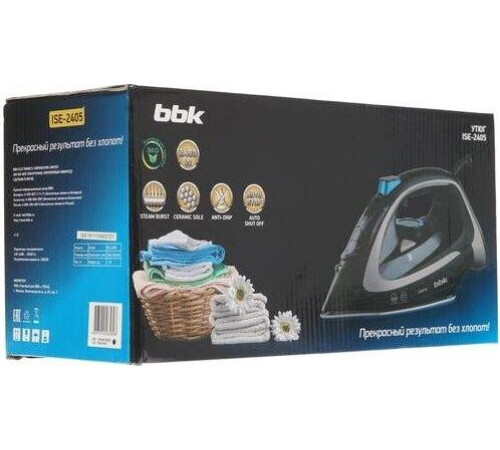 Утюг BBK ISE-2405 черный/серебро