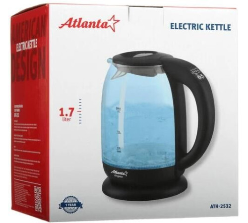 ATLANTA ATH-2532 (1,7л. стекло) черный
