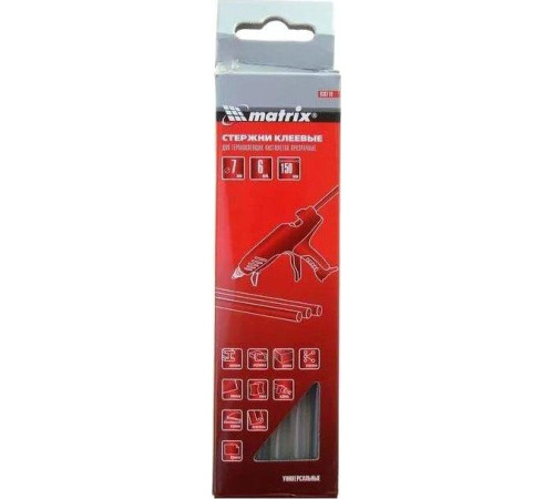 MATRIX Стержни клеевые, 7 x 150 мм, прозрачные, 6 шт. 930710