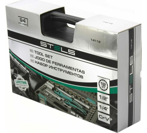 STELS Набор инструментов 94 предмета, 12 гранные головки// STELS 14118