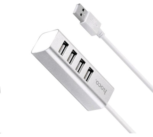 USB хаб HOCO (6957531038146) HB1 4хUSB серебро
