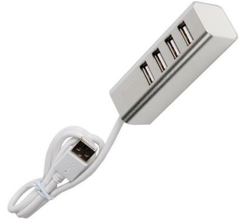 USB хаб HOCO (6957531038146) HB1 4хUSB серебро