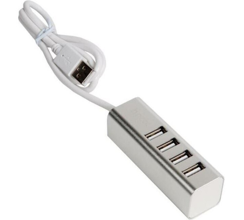 USB хаб HOCO (6957531038146) HB1 4хUSB серебро